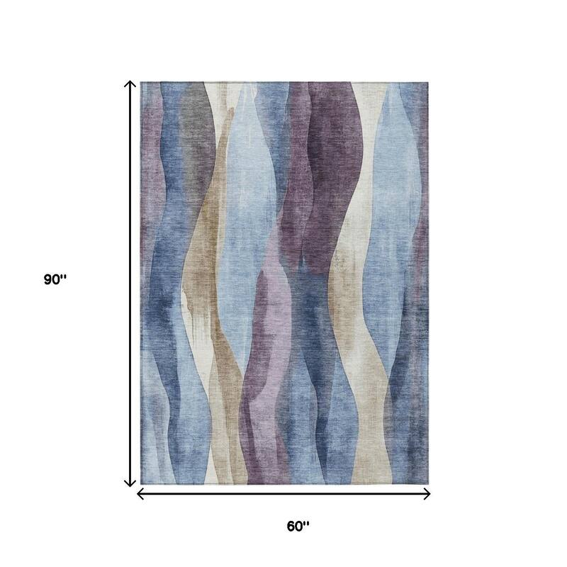 HomeRoots Abstract Transitional Rectangle Outdoor Rug