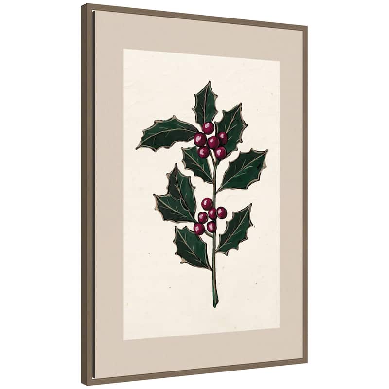 Kate and Laurel Sylvie Framed Canvas Silver and Pine 21 by Pam Vale - Gold