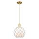 Option Satin Gold / White Glass with White Rope