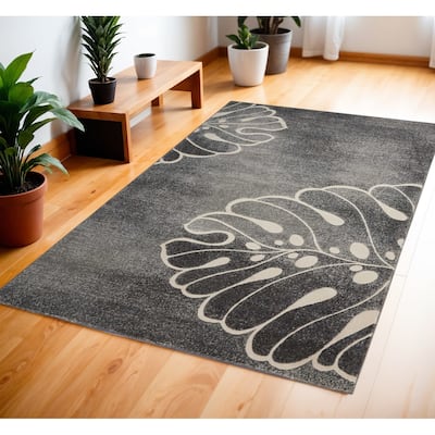 Fuze Power Loomed Modern Stain Resistant Area Rug By HomeRoots - 70' X '46' X '0.5