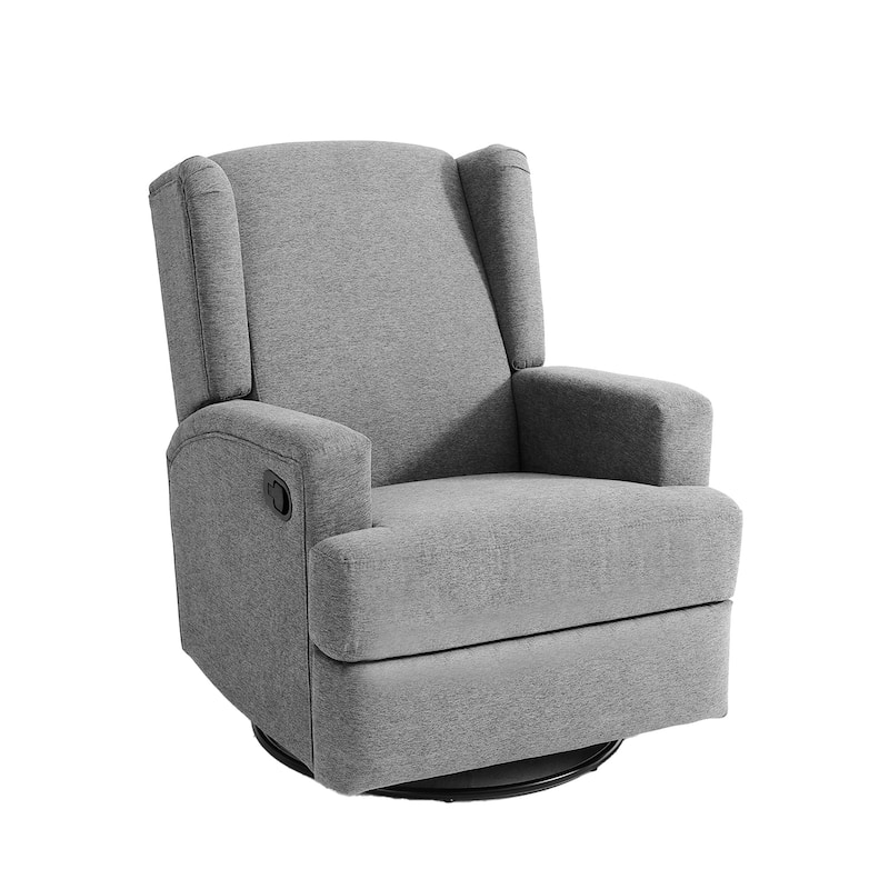 UIXE Upholstered Modern Swivel Glider Rocker Recliner