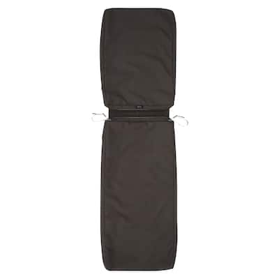 Classic Accessories Ravenna Water-Resistant 72 x 21 x 3 Inch Patio Chaise Lounge Cushion Slip Cover, Espresso