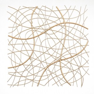 Gold Abstract Metal Modern Wall Art Decoration
