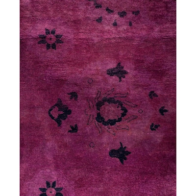 Fine Vibrance, One-of-a-Kind Hand-Knotted Area Rug - Black, 9' 2" x 12' 1" - 9' 2" x 12' 1"