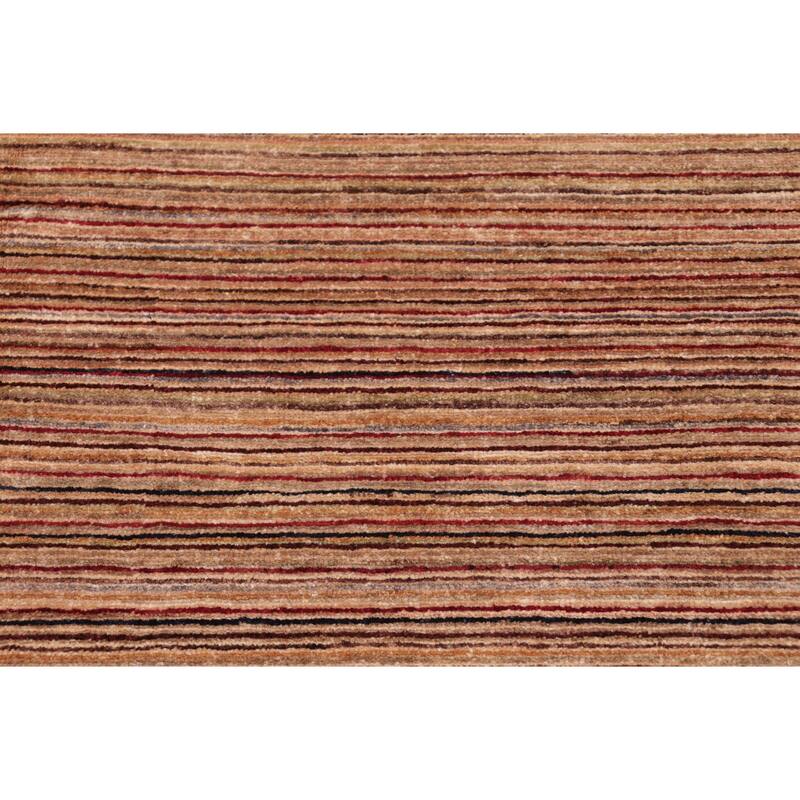 Modern Minimalist Gabbeh Hand Knotted Wool Area Rug