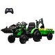 preview thumbnail 6 of 18, 3 in 1 Ride on Tractor, 24V Ride on Excavator with Remote Control Green