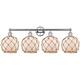 Option Polished Chrome / White Glass with Brown Rope