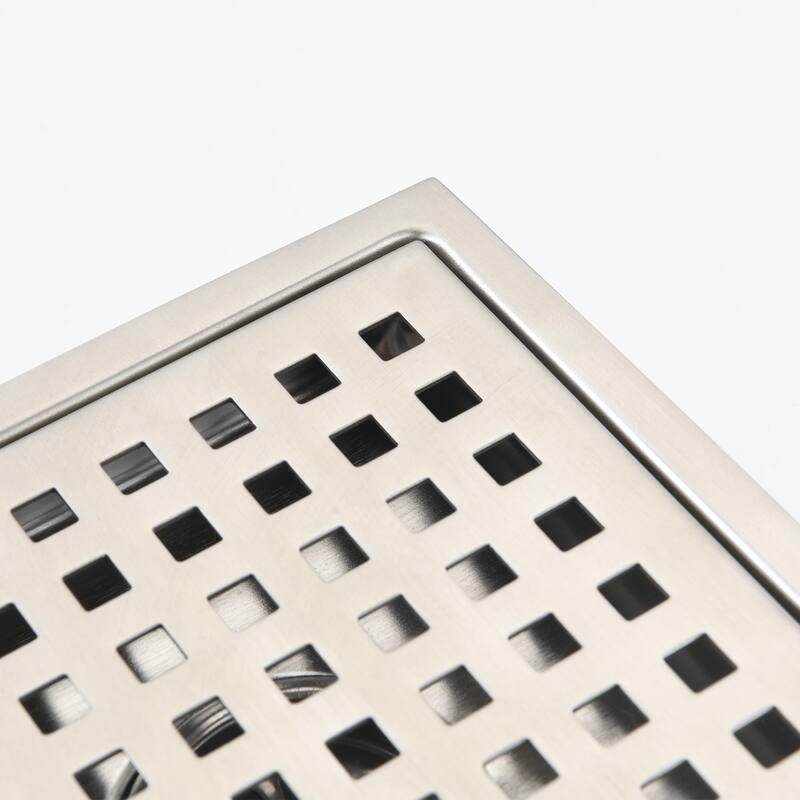 6 in. x 6 in.Stainless Steel Square Shower Drain with Drain Cover