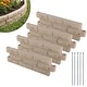 preview thumbnail 7 of 10, Faux Brick Landscape Edging 4 Pieces Flower Garden Border Tan
