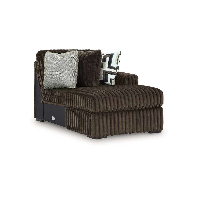 Signature Design by Ashley Midnight-Madness Dark Brown 5-Piece Sectional with Chaise