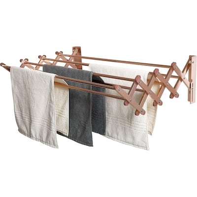 Collapsible Aluminum Wall Drying Rack - 60 lb Capacity