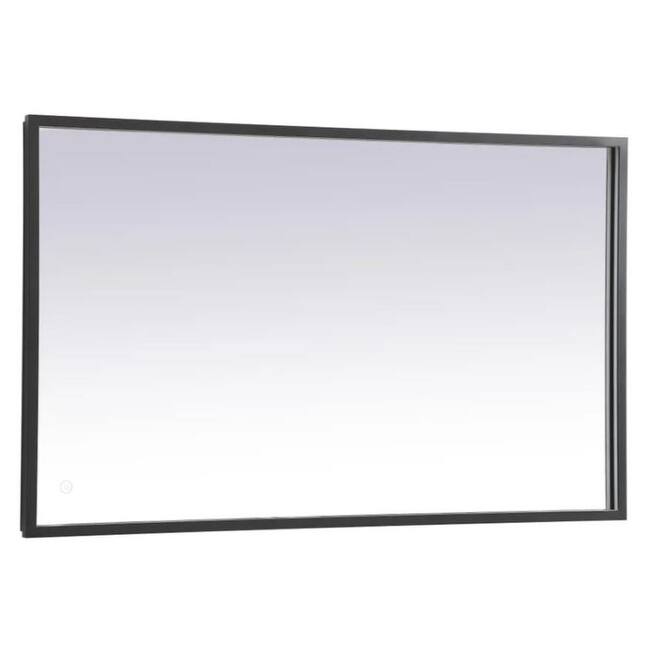 Elegant Lighting MRE62440 Pier 40" W x 24" H Modern Rectangular - Black