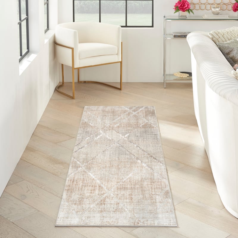 Nourison Home Iliana Indoor only Grey Abstract Area Rug