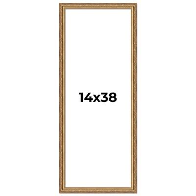 14x38 Frame Red Solid Wood Picture Frame Width 1.75 Inches | Interior Frame Depth 1 13/16 Inches