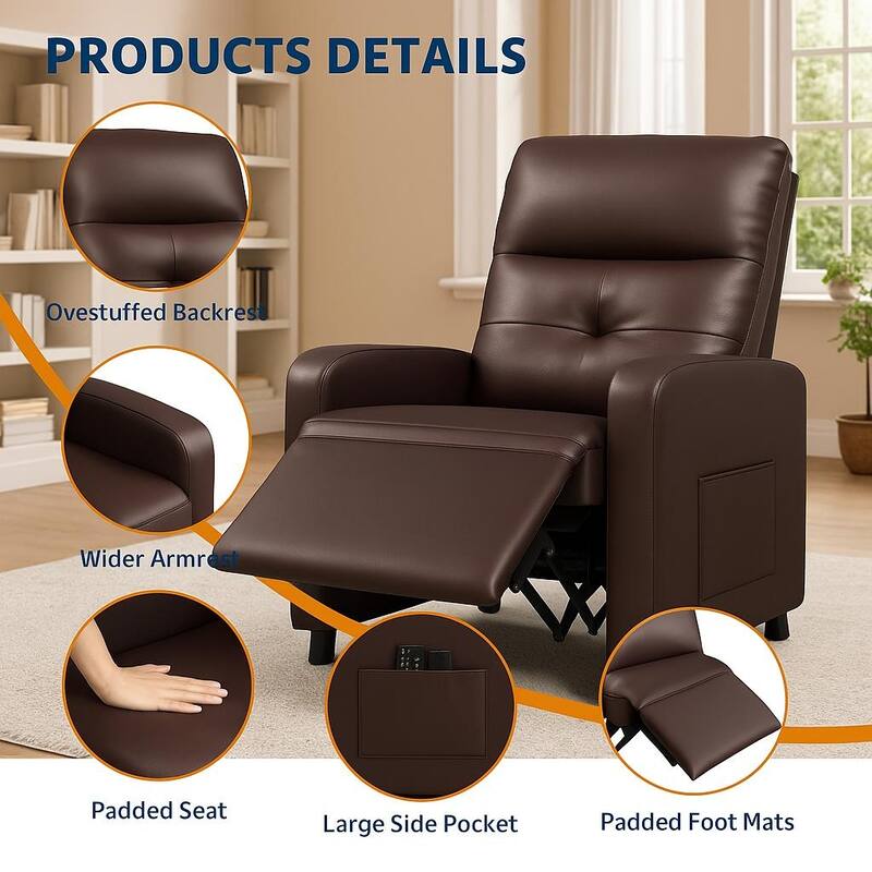 Power Recliner Chair, with Massage and Heat