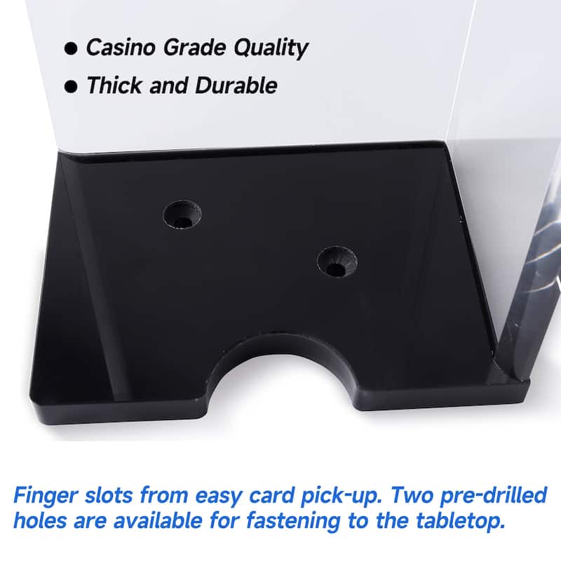 GSE™ 4-Deck Acrylic Blackjack Discard Tray, Casino Grade Discard Holder for Blackjack and Playing Card Games