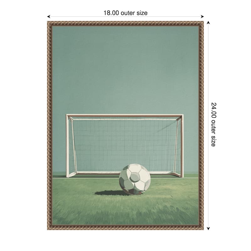 Soccer Goal by Andreas Magnusson (18 x 24 in.), Framed Canvas Wall Art Print