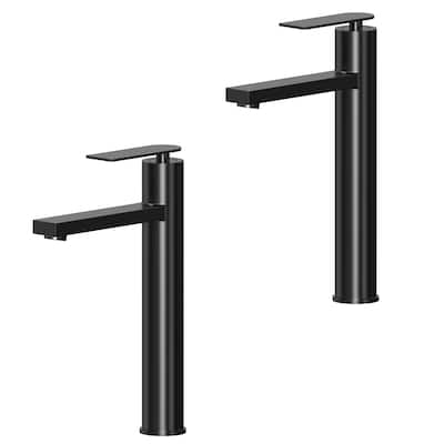 GRANDJOY 2-Pack High-Arc Bathroom Vanity Faucet, Single Hole Installation
