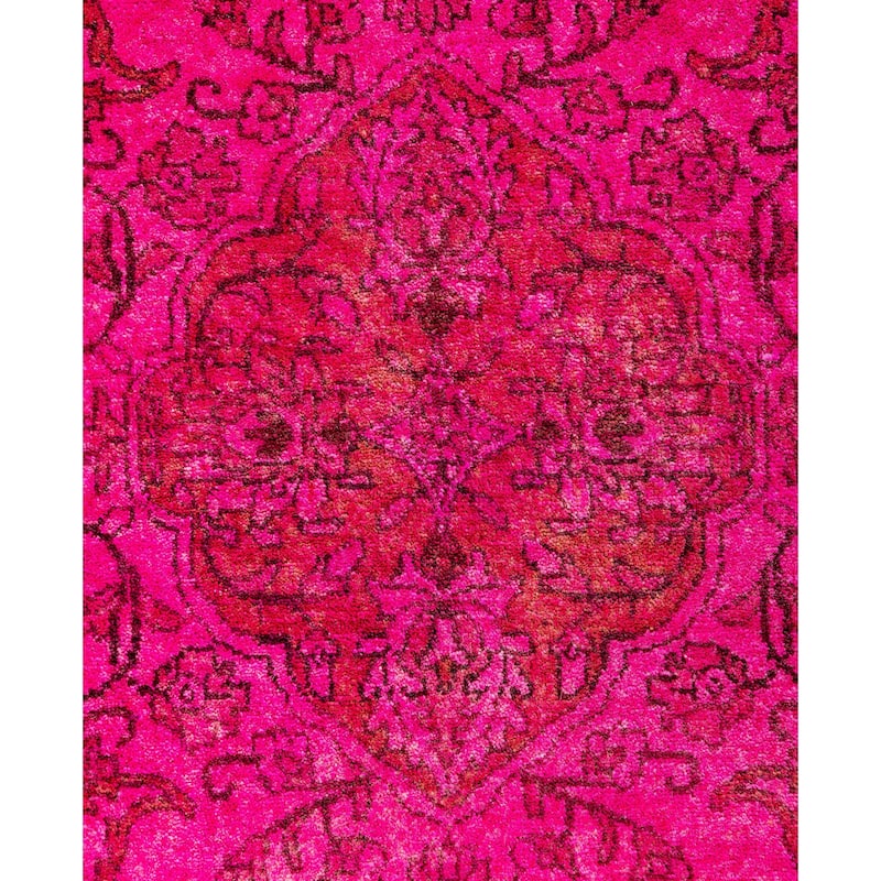 Overdyed One-of-a-Kind Hand-Knotted Area Rug - Pink - 8' 2" x 10' 4"