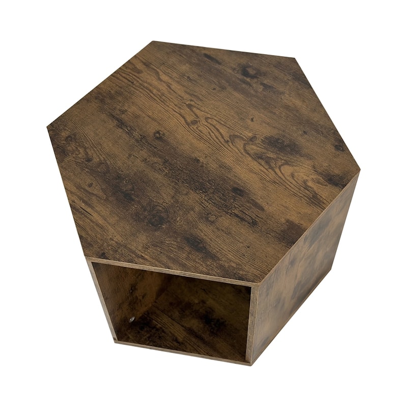 23.62'' Hexagonal Coffee Table Side Table Nightstand