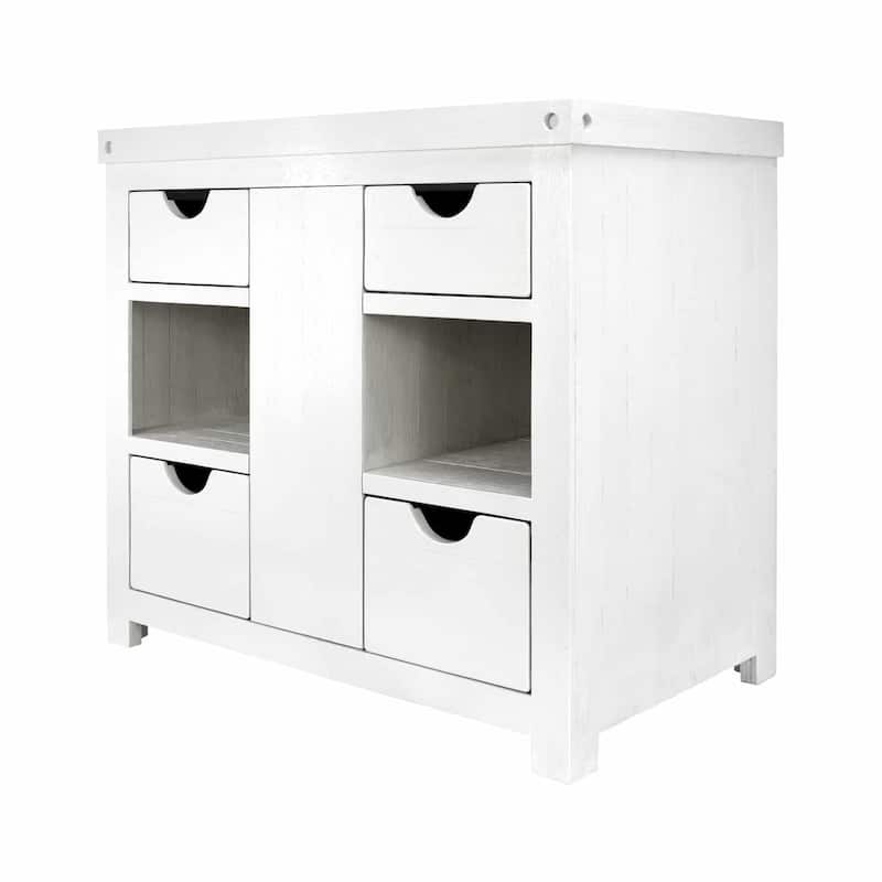 Vintner's Freestanding Reclaimed Oak Bathroom Vanity (Base Only)