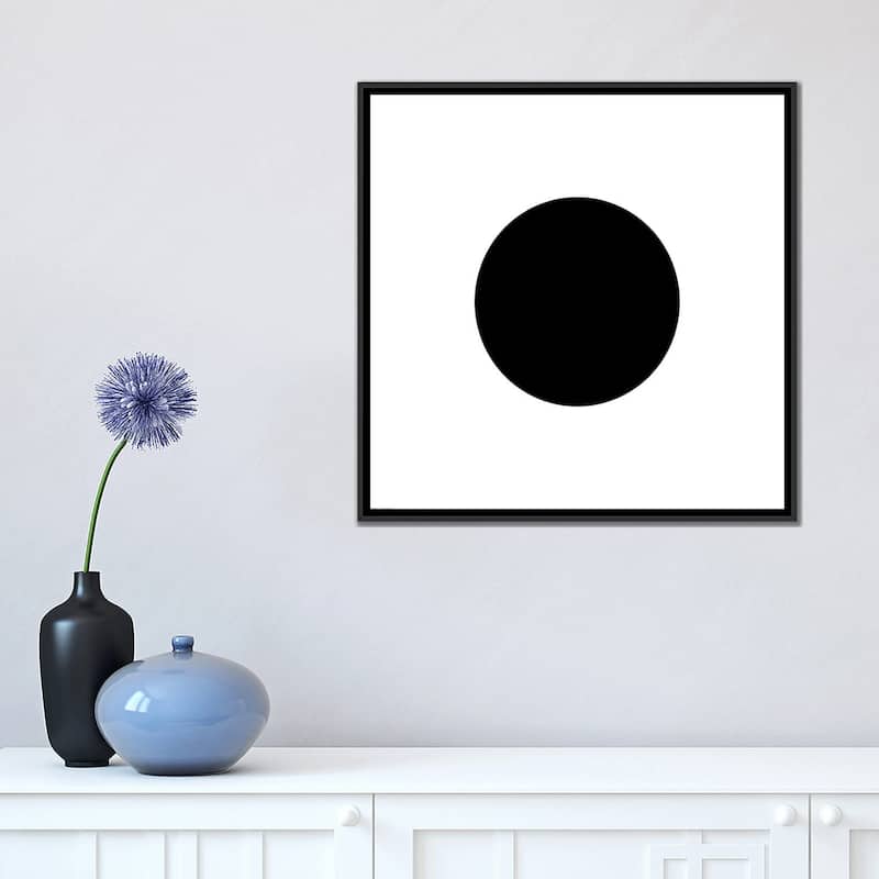 iCanvas "Black Circle" by Art Mirano Framed Canvas Print