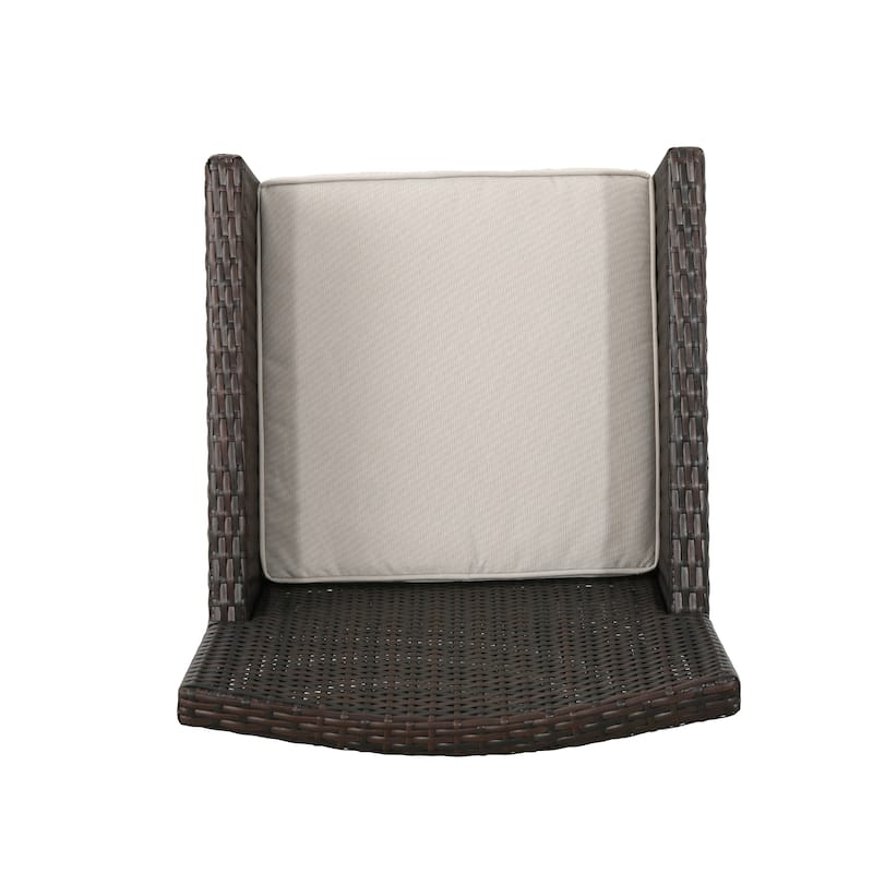 Arcade Outdoor 9-piece Square Wicker Dining Set with Cushions by Christopher Knight Home