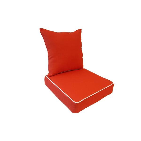 Shop Suntastic Indoor Outdoor Coral Textured Deep Seat And Back Cushions Overstock 31267345
