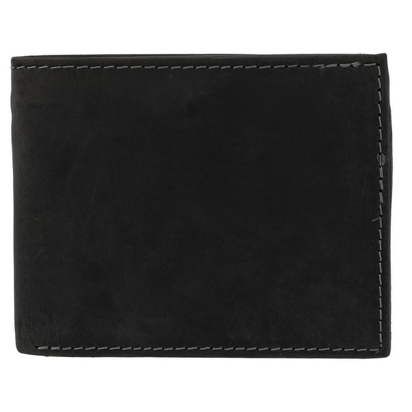 New CTM Men/'s Hunter Leather Distressed RFID Bifold Wallet with Interior Zipper