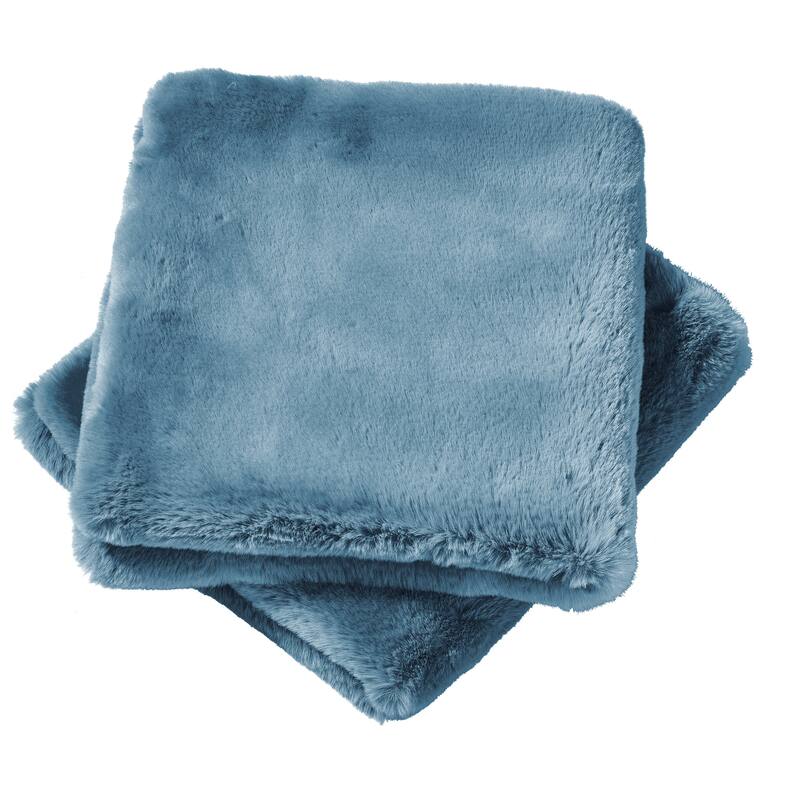 Serenta Heavy Fauxfur Pillow Shell 2 PC Set, NO INSERT
