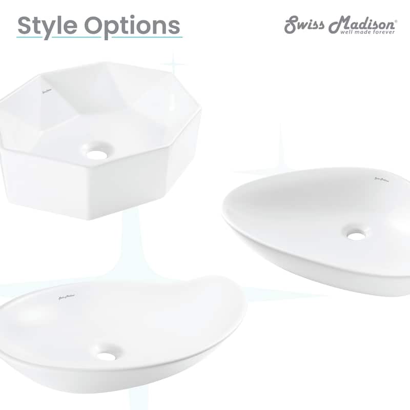 Swiss Madison SM-VS278 Bastille 23" Specialty Ceramic Vessel Bathroom
