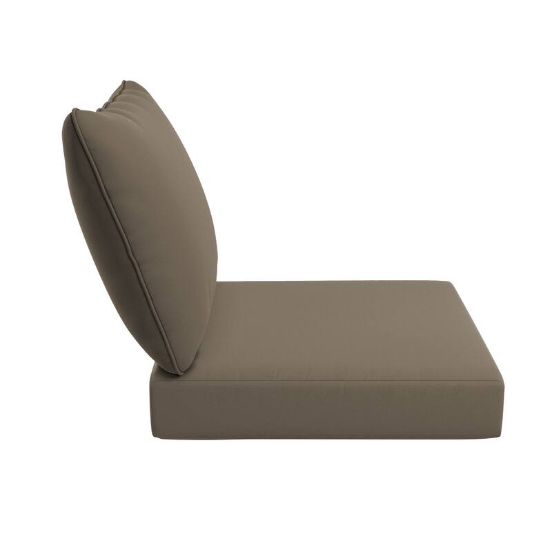 California Umbrella Outdoor Deep Seat Cushion Set, 24" x 48", Sunbrella Fabric, Densified Fiber Fill