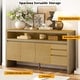 preview thumbnail 7 of 47, Modern Wood 3-Door Buffet Sideboard Cabinet