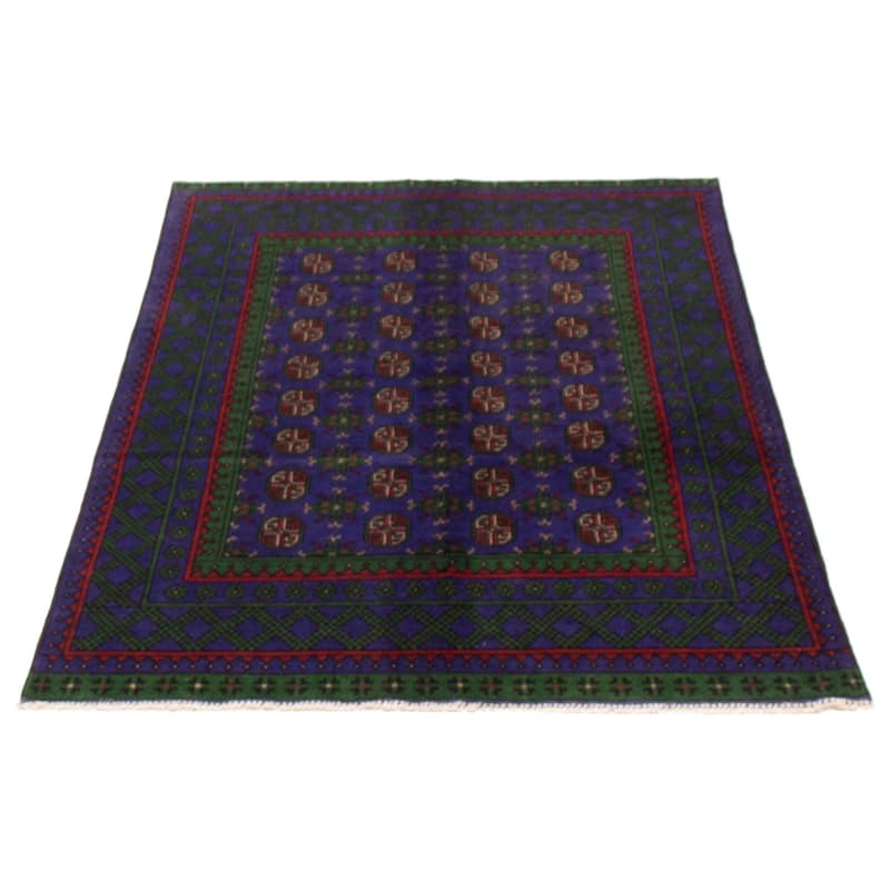 ECARPETGALLERY Hand-knotted Uzbek Kargahi Purple Wool Rug - 4'9 x 6'3