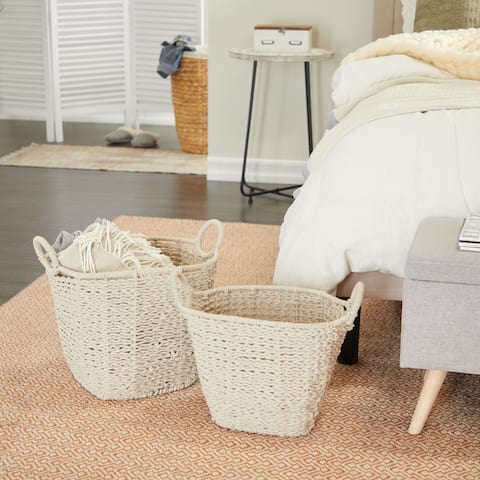 Cotton Bohemian Storage Basket (Set of 2)