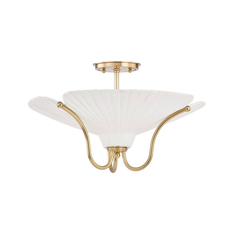 Hudson Valley Lighting AH4619 Gerhard 3 Light 18" Wide Semi-Flush Bowl - Aged Brass