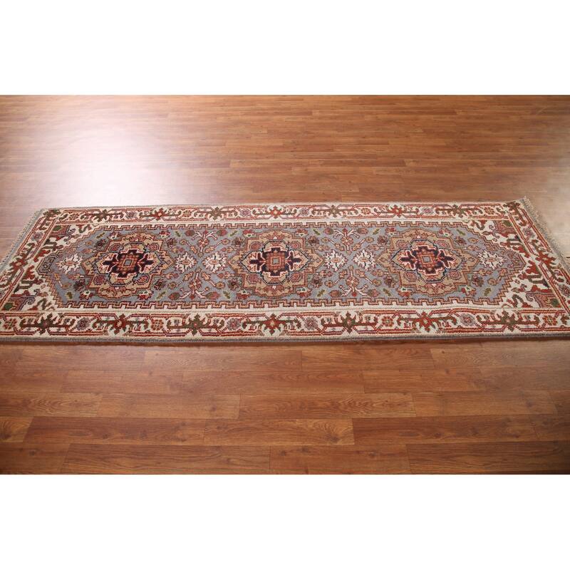 Heriz Serapi Oriental Runner Rug Handmade Wool Carpet - 2'8"x 7'11"
