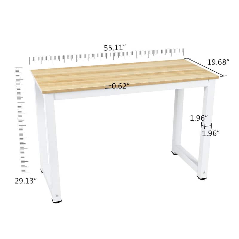 43.3" Computer Laptop Gaming Table Study Desk Beige