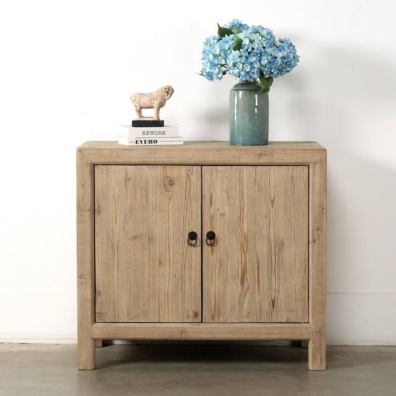 Two Doors Cabient Weathered Natural 39x18x35H - 54 x 84
