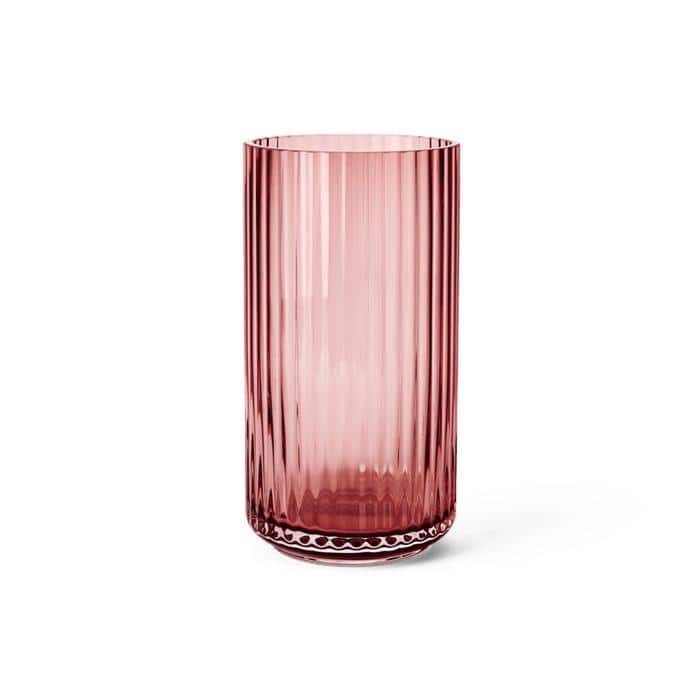 Lyngby Porcelæn Mouth Blown Glass Vase, Burgundy