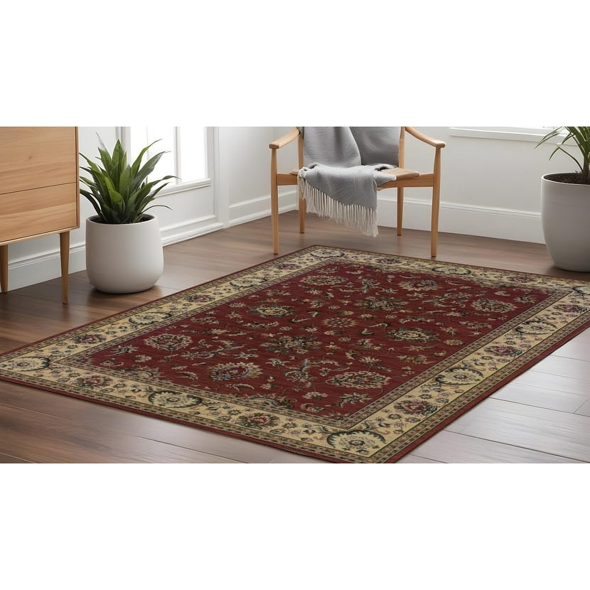 HomeRoots Oriental Traditional Square Area Rug