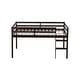 preview thumbnail 40 of 50, Solid Rubberwood Loft Bed Frame with Ladder, Guardrails and Underbed Storage Space - Low Height Design for Kids and Teens
