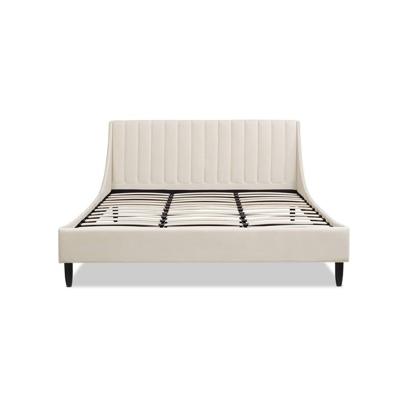 Willow Performance Velvet Channel Tufted Platform Bed