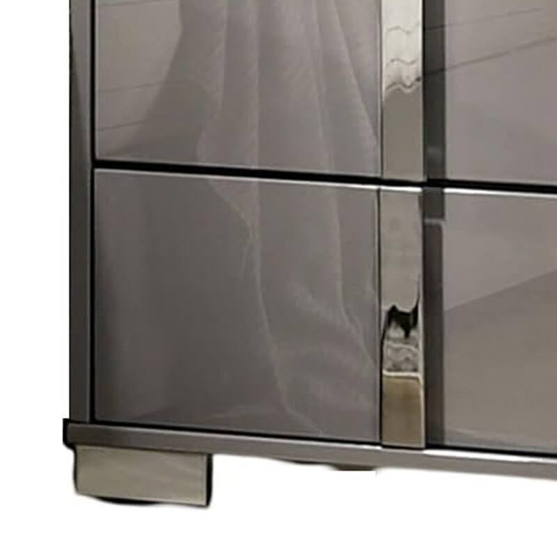 Suni Nightstand, Light Taupe Wood with UV Finish, 2 Drawers, 24 Inch