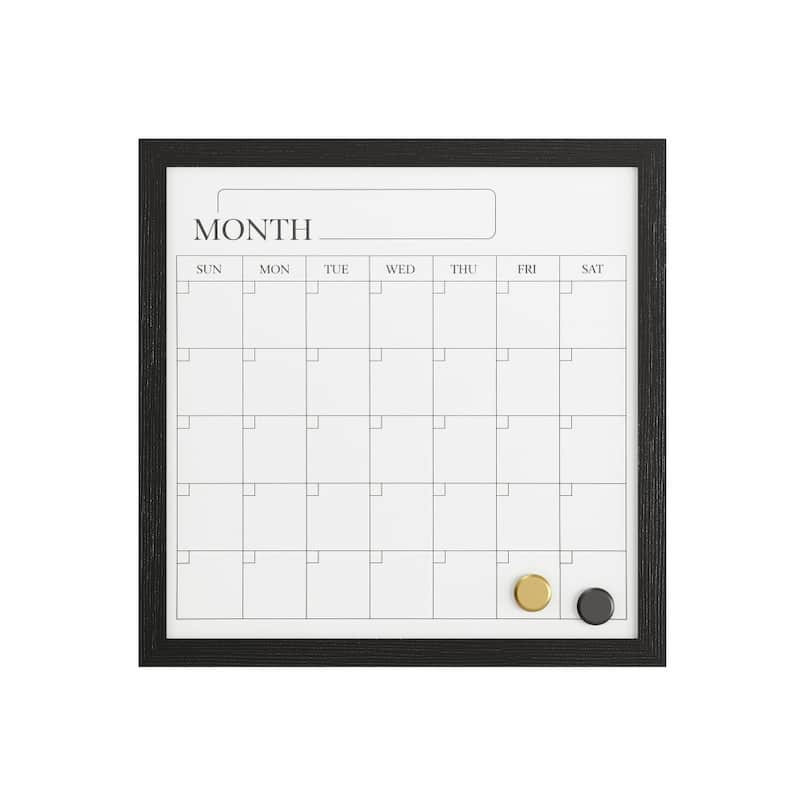 Martha Stewart Dry Erase Magnetic Monthly Calendar and with Woodgrain Frame