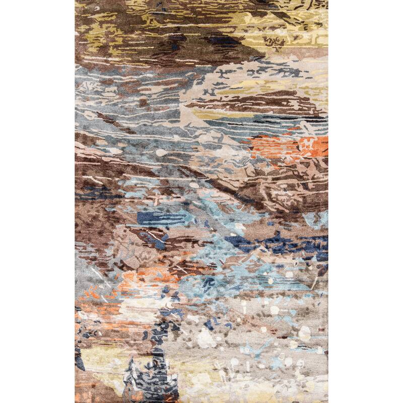 Momeni Millennia Hand Tufted Viscose Contemporary Abstract Area Rug - 3' 6" x 5' 6" - Multi - Rectangle