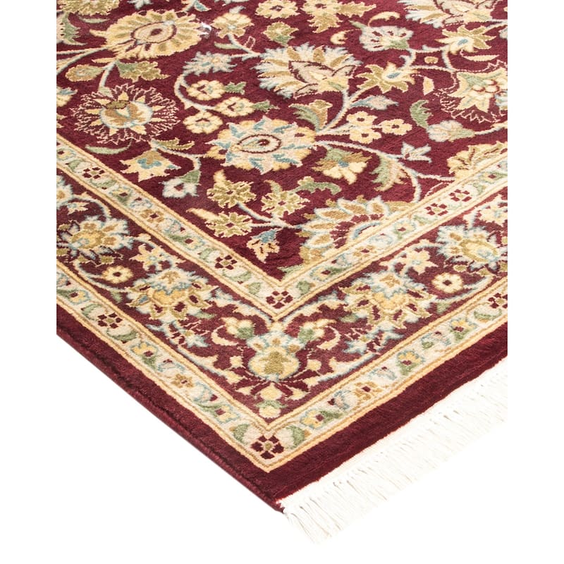 Overton Hand Knotted Wool Vintage Inspired Traditional Mogul Red Area Rug - 3 x 5