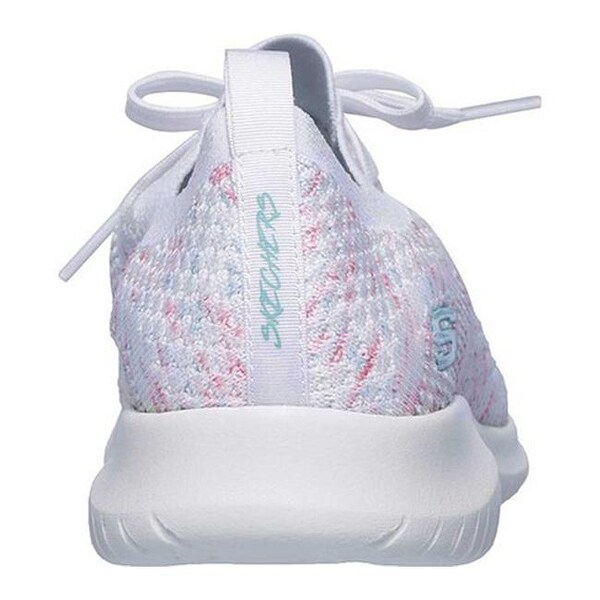 pink blue and white skechers