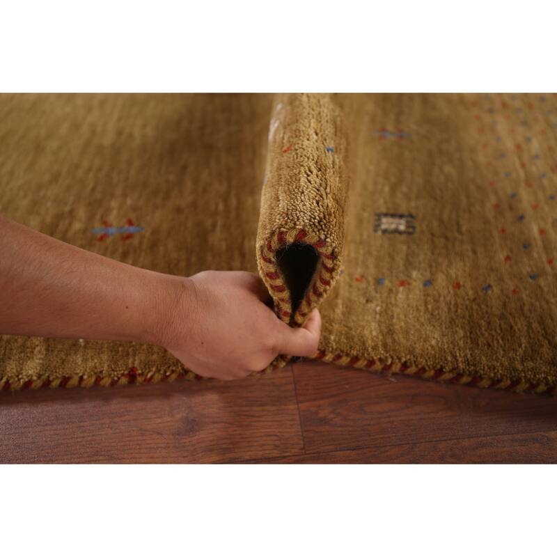 Little Animals Design Gabbeh Accent Rug Hand-Knotted Wool Carpet - 3'11"x 5'10"