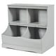 preview thumbnail 7 of 5, Kids Bookcase Toy Storage Children's Organizer Cabinet Shelf Grey